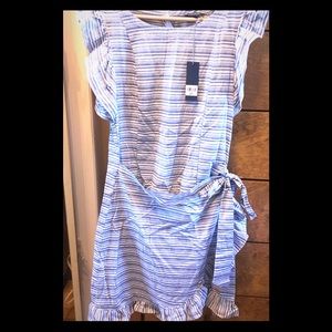 LUCKY BRAND APRON RUFFLE DRESS